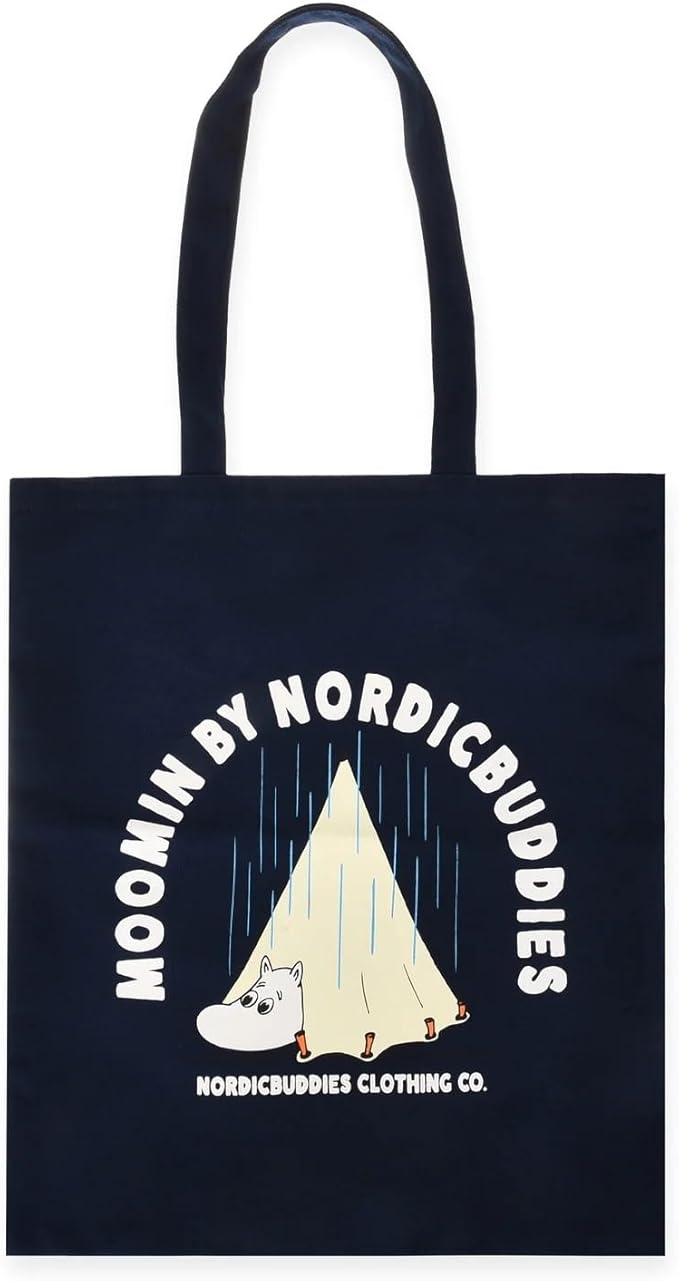 Moomintroll Camping, Moomin Tote Bag, Navy Blue