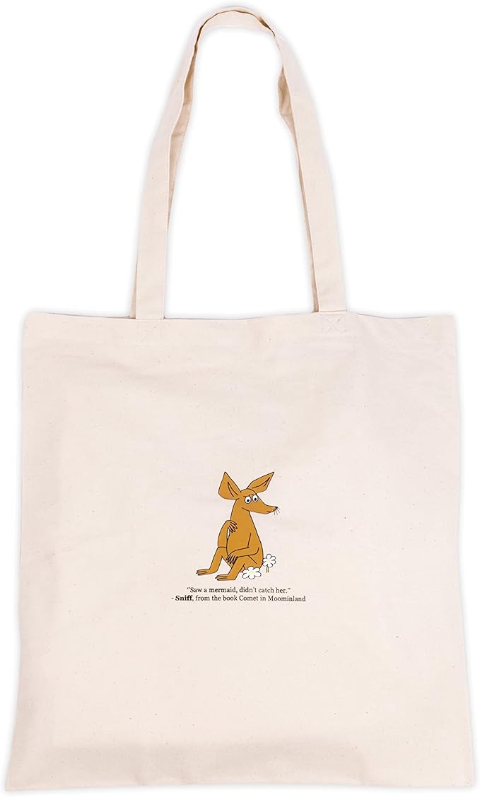 Sniff Wondering Moomin Tote Bag, Offwhite, One size