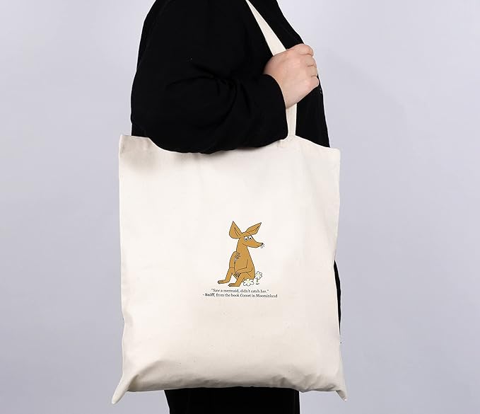 Sniff Wondering Moomin Tote Bag, Offwhite, One size