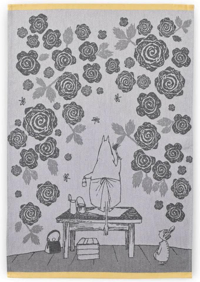 Moomin Kitchen Towel Set - Finlayson - Moominmamma's rose garden