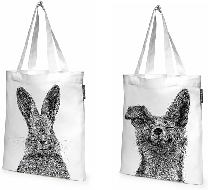 Hare And Fox Tote Bag - Finlayson - Aamu.co.uk - Finlayson - Aamu.co.uk