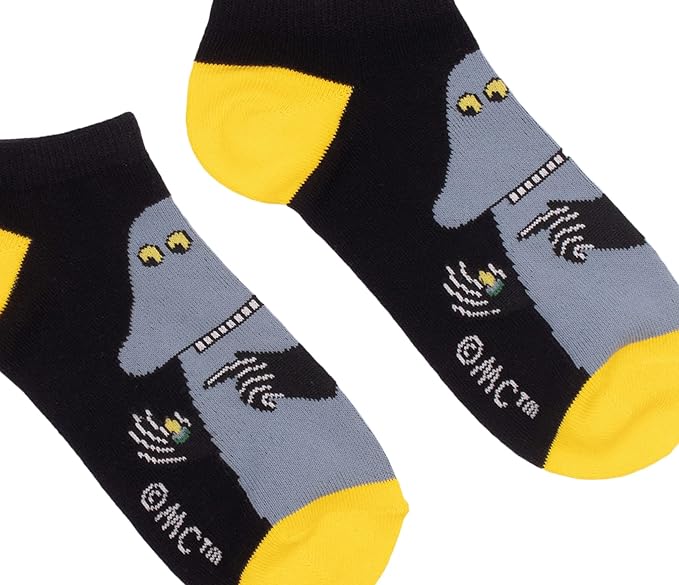 The Groke Men's Moomin Ankle Socks, Black, EU40-45, UK 6.5-10
