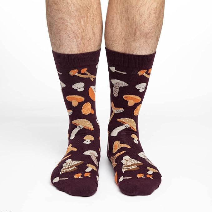 Good Luck Sock Men's Mushroom Socks, One size