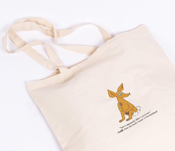 Sniff Wondering Moomin Tote Bag, Offwhite, One size
