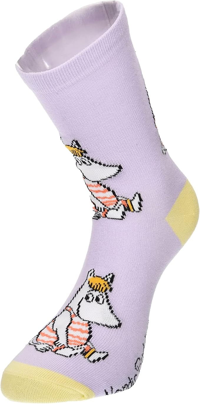 Snorkmaiden At The Beach Ladies Moomin Socks, Purple, EU36-42