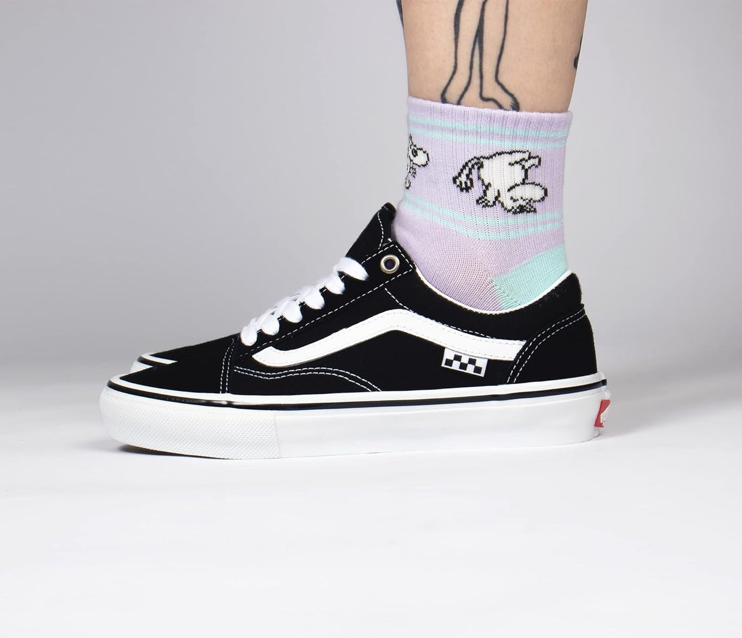 Moomintroll Ladies Moomin Retro Ankle Socks, Purple, EU36-42, UK3-9