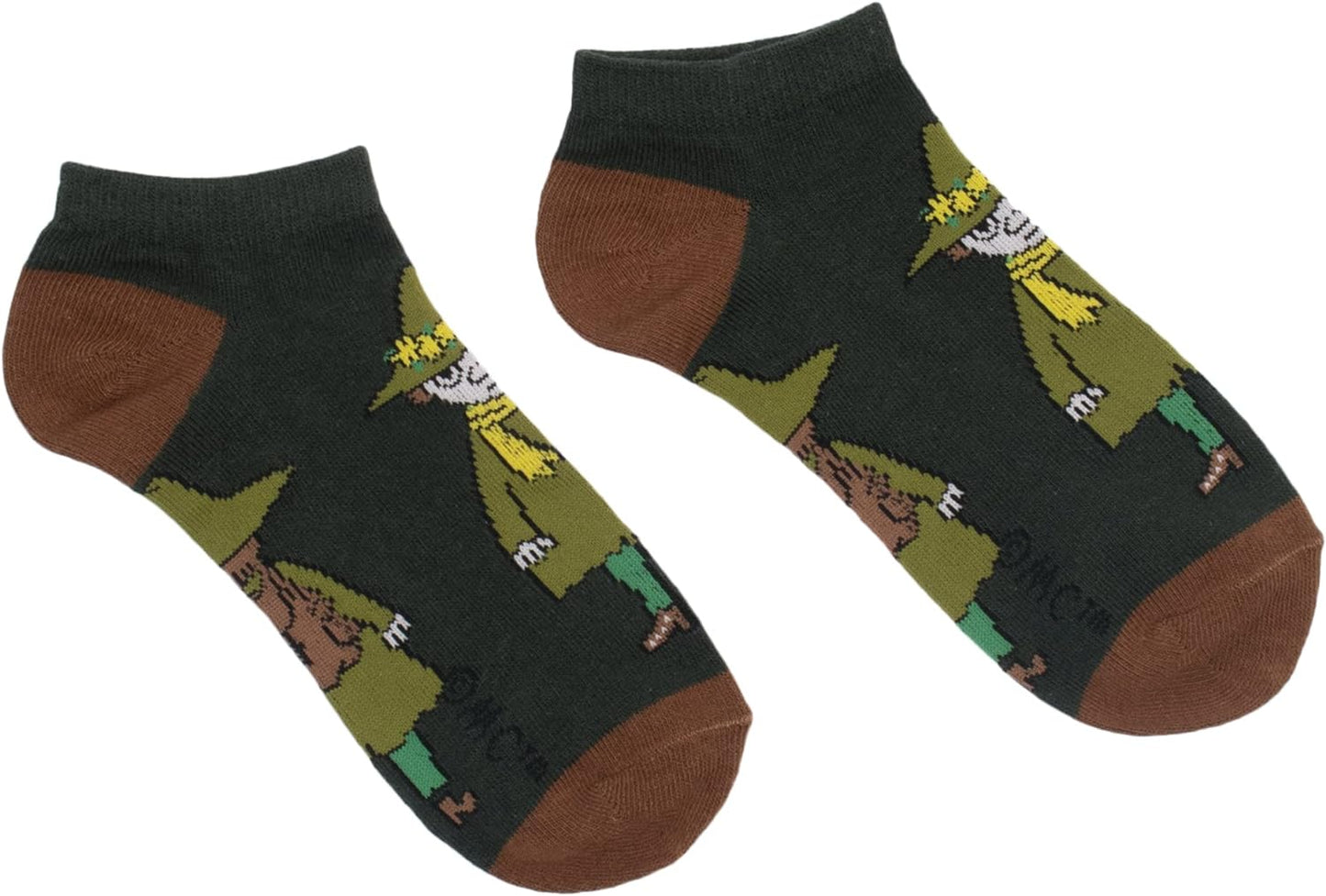 Snufkin Travelling Men's Moomin Ankle Socks, Green, EU40-45, UK6.5-10