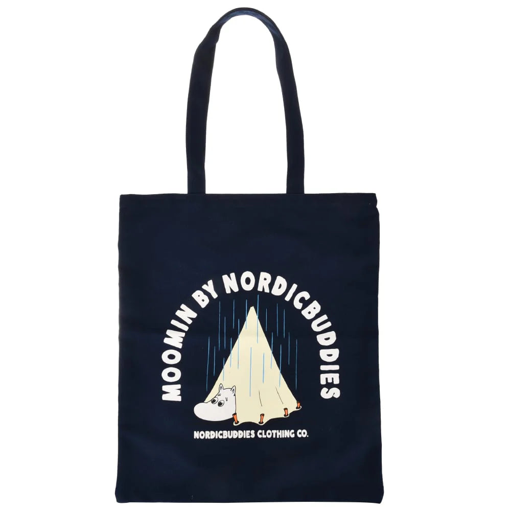 Moomintroll Camping, Moomin Tote Bag, Navy Blue