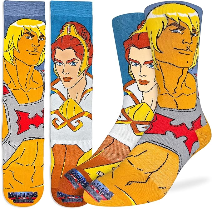 Good Luck Sock Men's Masters of the Universe & He-Man Socks, Adult, One Size