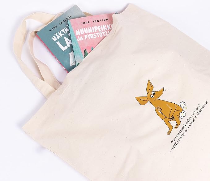 Sniff Wondering Moomin Tote Bag, Offwhite, One size