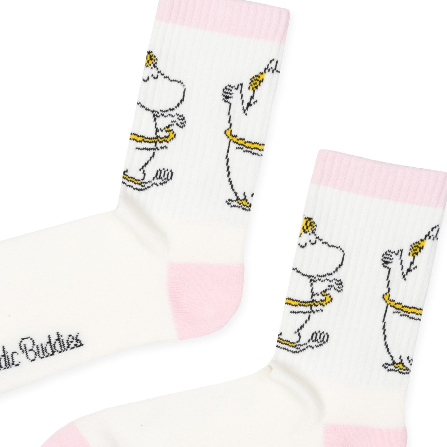 Snorkmaiden Dancing, Ladies Retro Socks, Pink/White, EU36-42