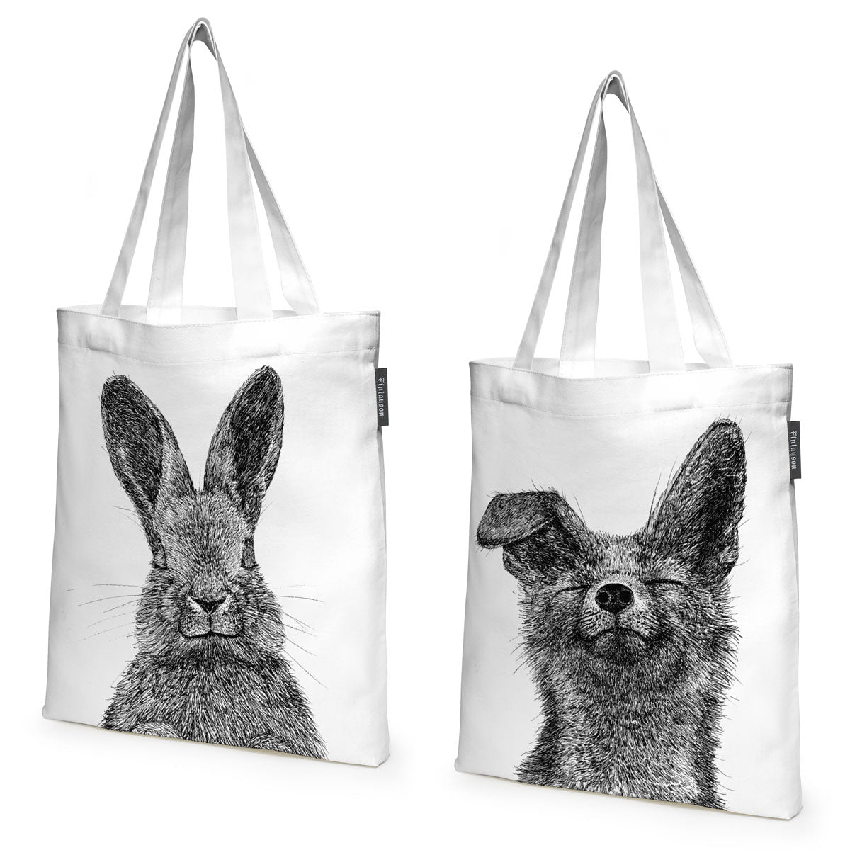 Hare And Fox Tote Bag - Finlayson - Aamu.co.uk - Finlayson