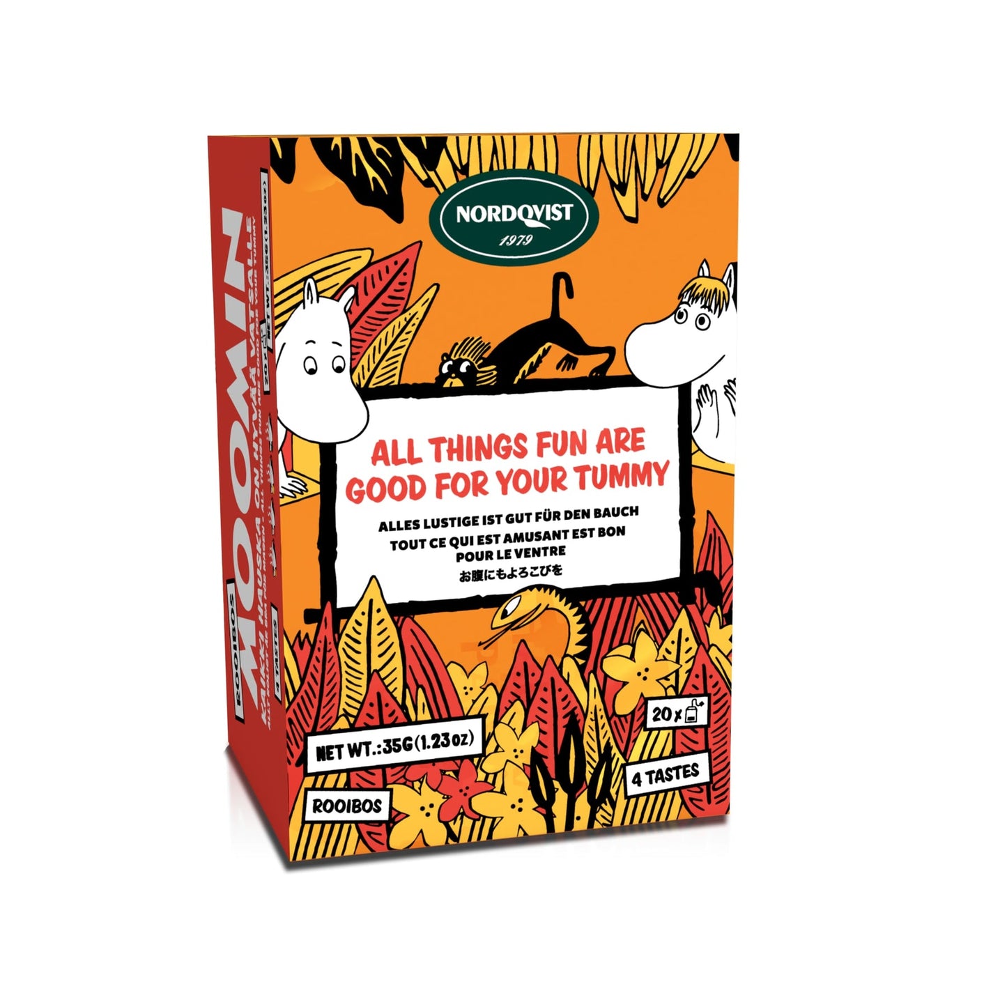 Nordqvist Moomin "All Things Fun Are Good For Your Tummy" Traditional Finnish Rooibos Bagged Tea