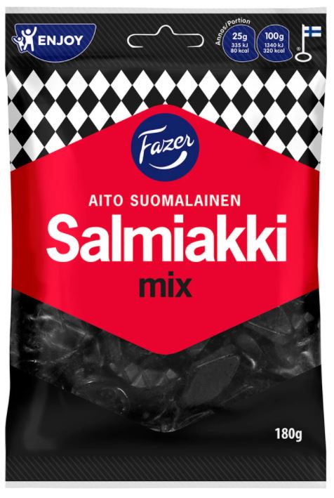 Salmiakki Mix 180g - Aamu.co.uk - Fazer - Aamu.co.uk