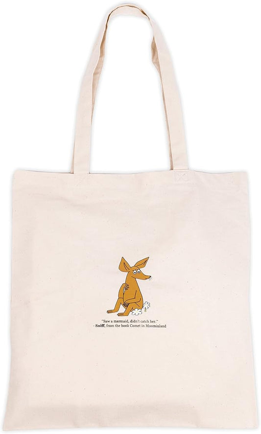 Sniff Wondering Moomin Tote Bag, Offwhite, One size