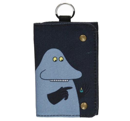 The Groke's Evening Walk - Canvas Three-fold Wallet with Key Ring - Black