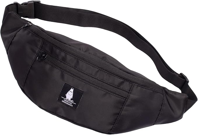 Moomintroll Angry Moomin Waist Bag, Black, One Size