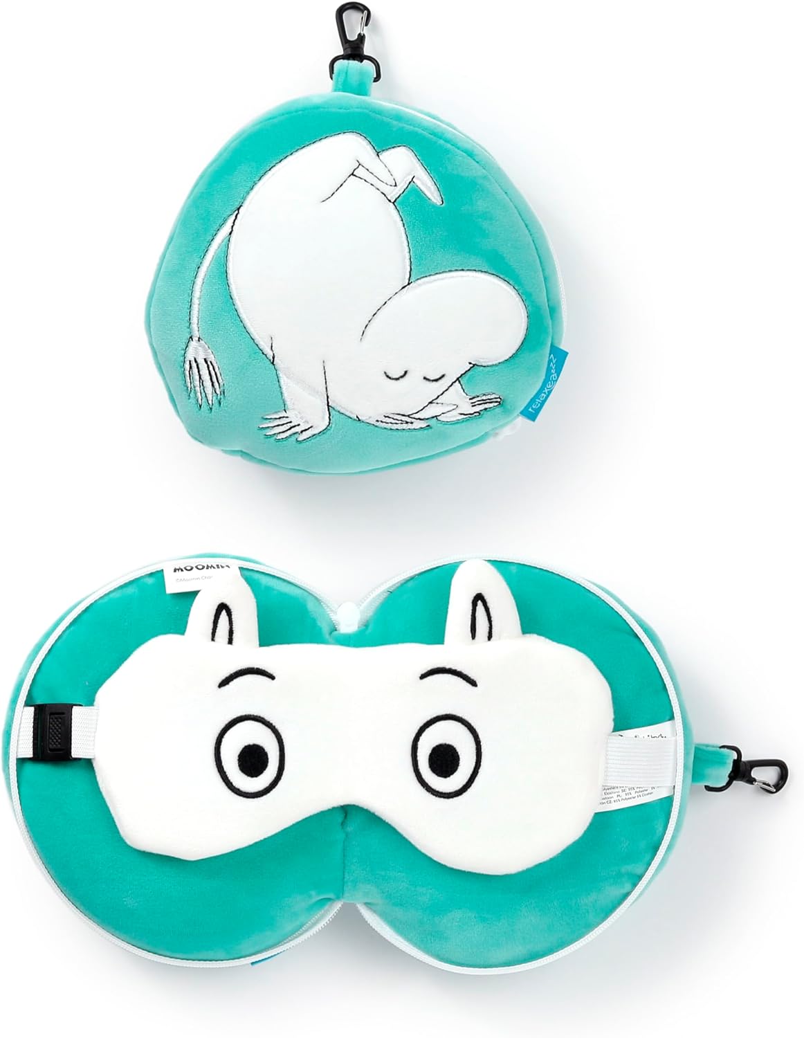 Relaxeazzz Moomin Plush Travel Pillow & Eye Mask