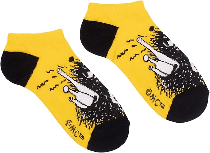 Stinky Pranking Men's Moomin Ankle Socks, Yellow, EU 40-45, UK 6.5-10