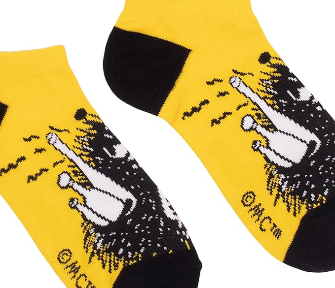 Stinky Pranking Men's Moomin Ankle Socks, Yellow, EU 40-45, UK 6.5-10