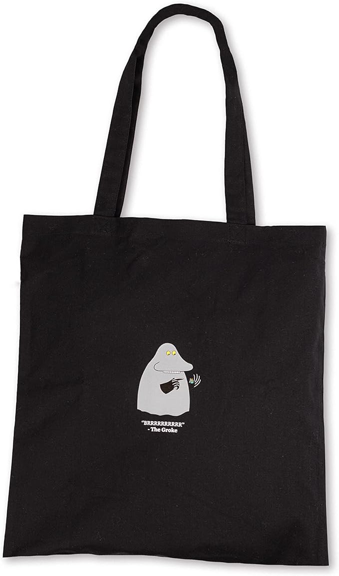 The Groke's Evening Walk Moomin Tote Bag, Black, One size