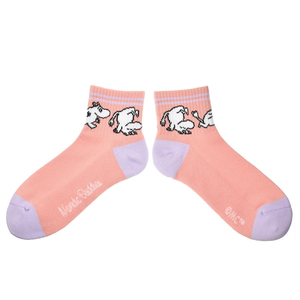 Moomin Retro Ladies Ankle Socks, Peach, EU36-42, UK3-9 - Aamu.co.uk - NordicBuddies - Aamu.co.uk