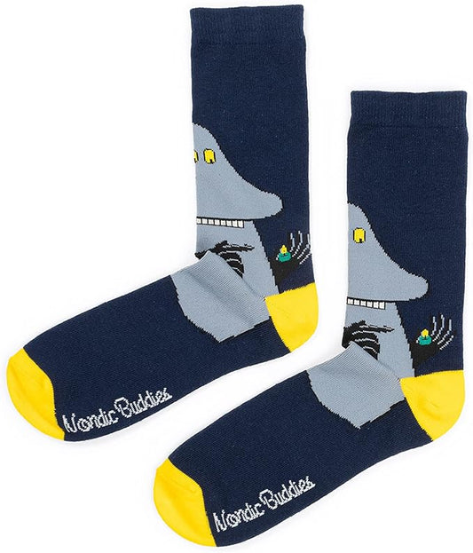 The Groke`s Evening Walk Men's Moomin Socks, Navy, EU40-45, UK6.5-10 - Aamu.co.uk - NordicBuddies - Aamu.co.uk