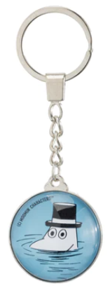 Moominpappa Swimming - Key Chain - Turquoise - Light Blue - Glass