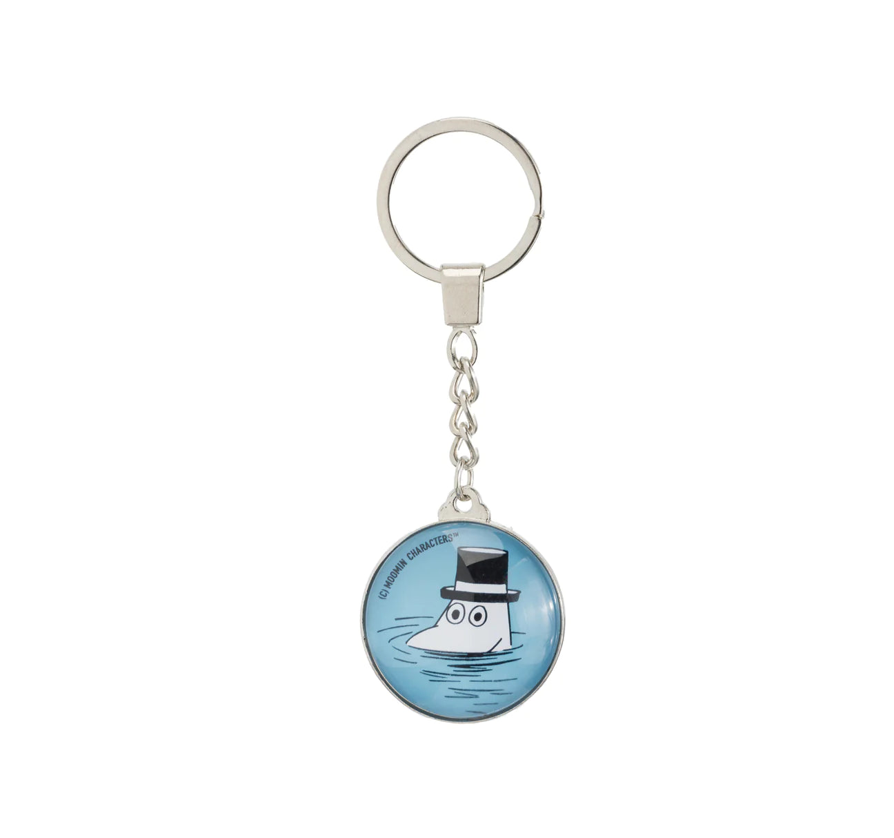 Moominpappa Swimming - Key Chain - Turquoise - Light Blue - Glass