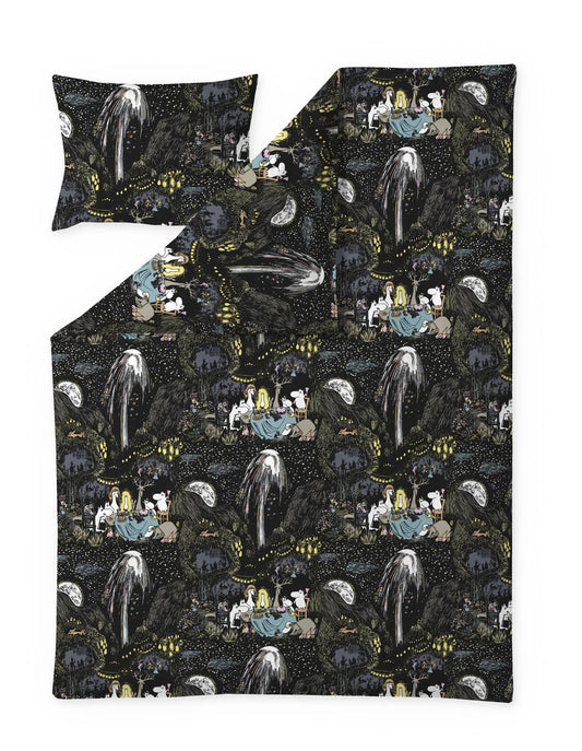 Moomin Duvet Cover Set - Finlayson - Stars Moomin Black - Single - Aamu.co.uk - Finlayson